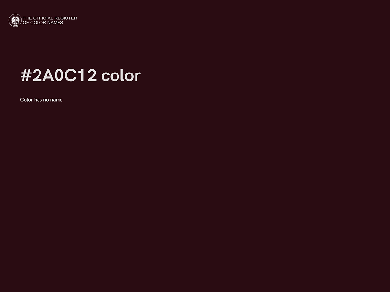 #2A0C12 color image