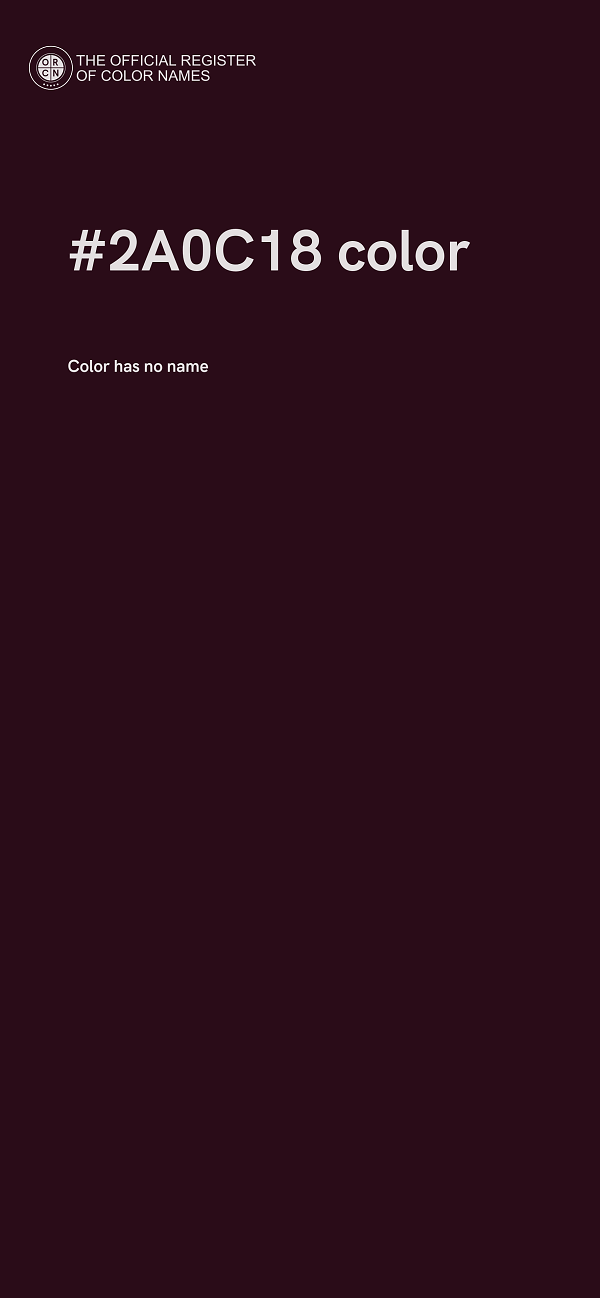 #2A0C18 color image