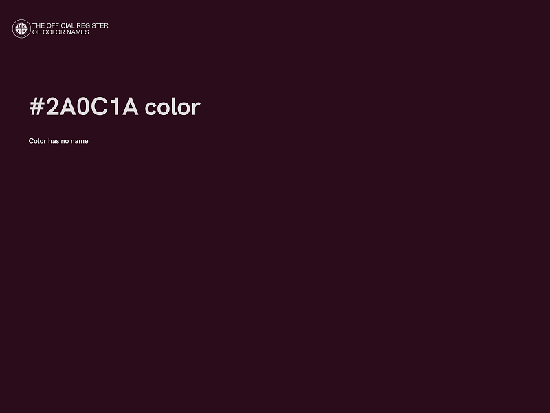 #2A0C1A color image