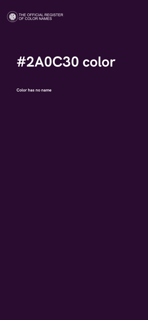 #2A0C30 color image