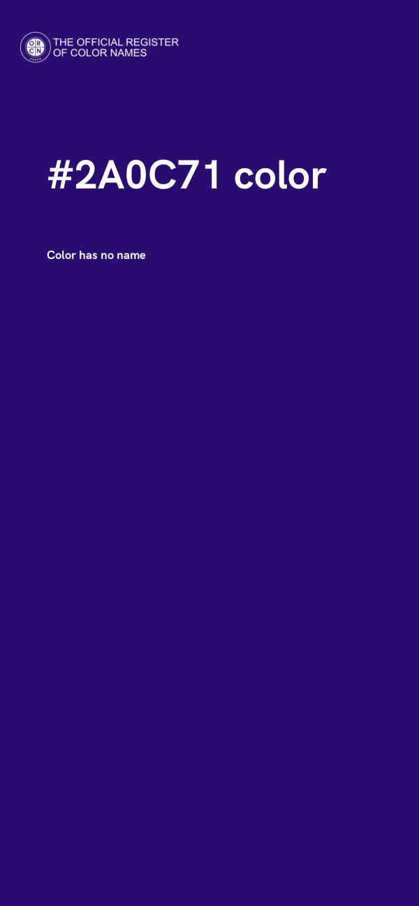 #2A0C71 color image