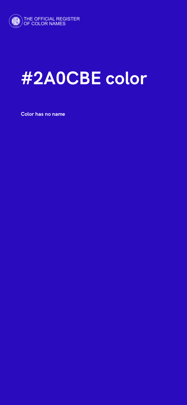 #2A0CBE color image