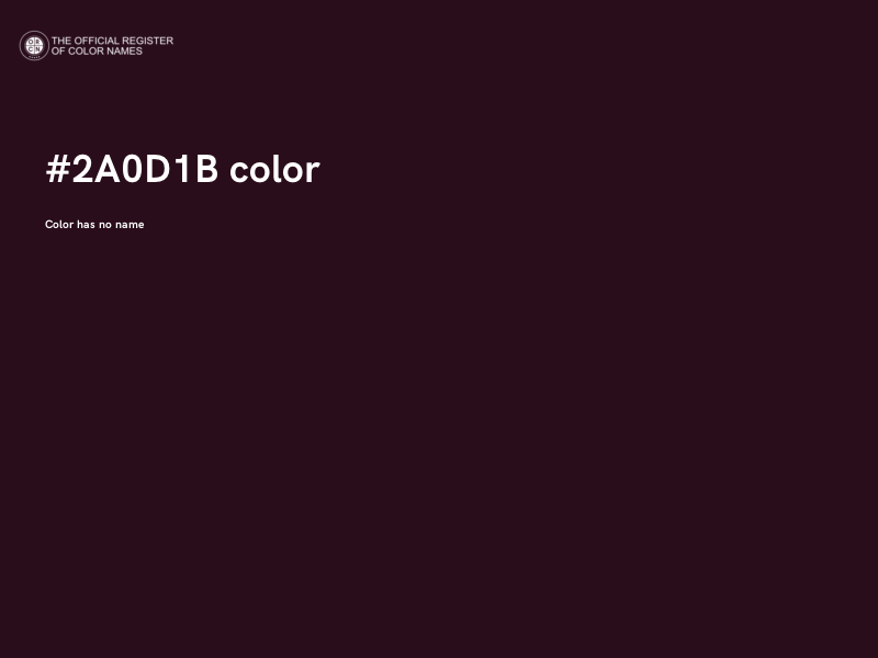 #2A0D1B color image