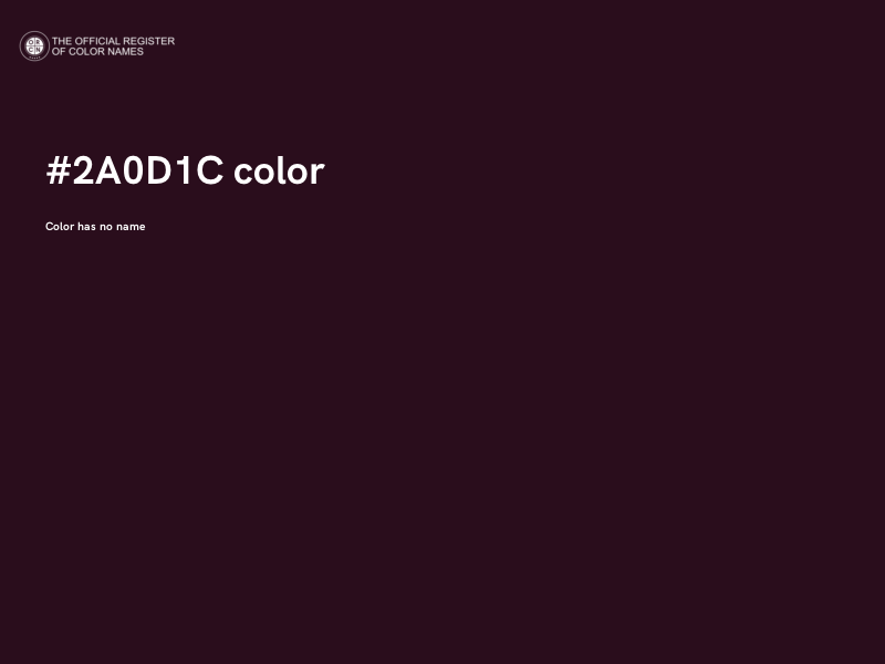 #2A0D1C color image