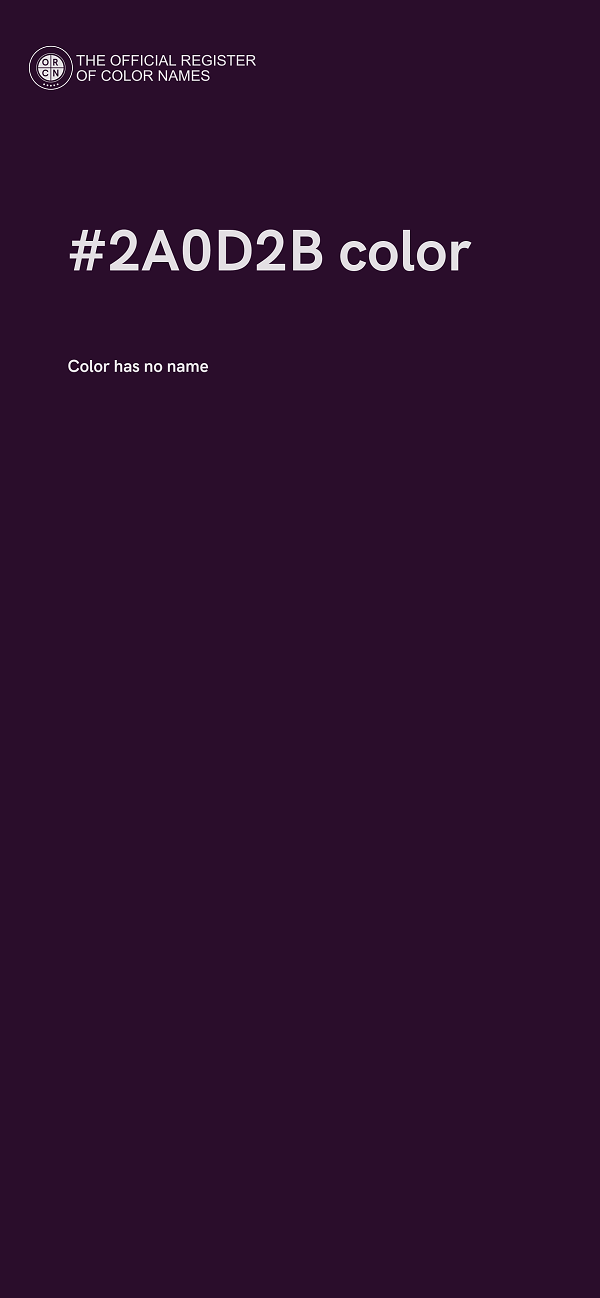 #2A0D2B color image