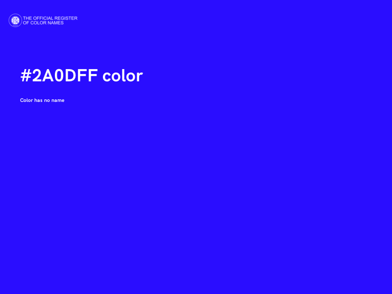 #2A0DFF color image