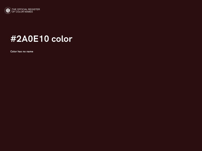 #2A0E10 color image