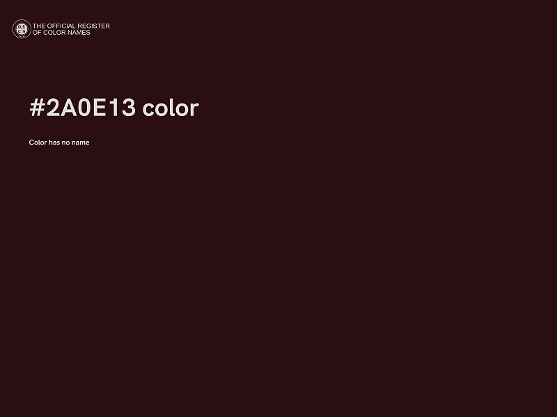 #2A0E13 color image