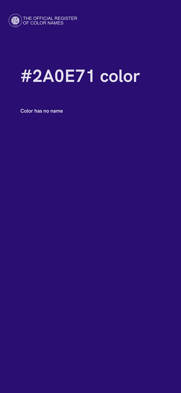 #2A0E71 color image