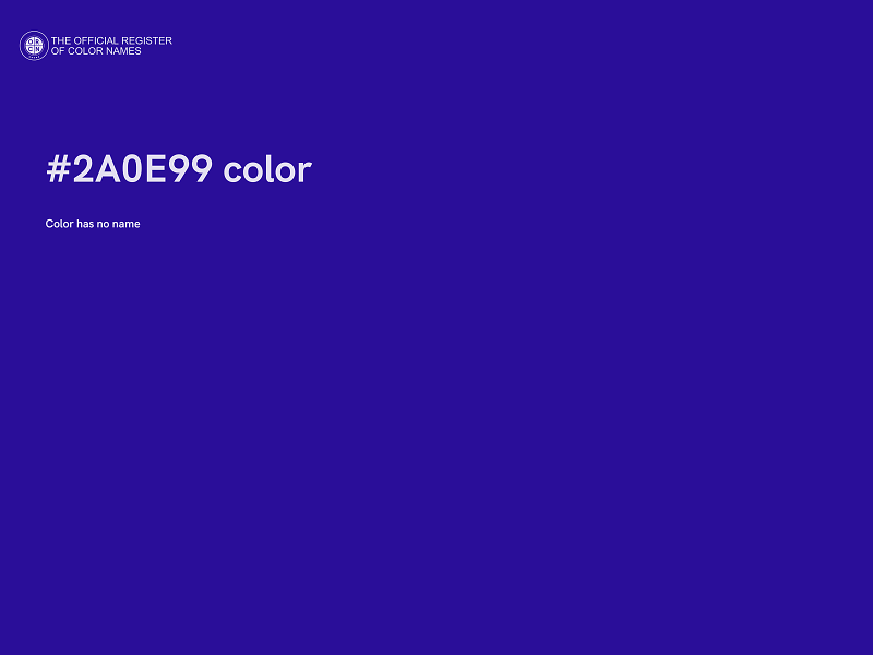 #2A0E99 color image