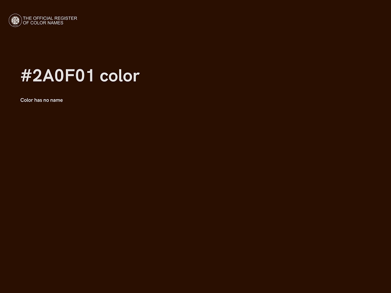 #2A0F01 color image