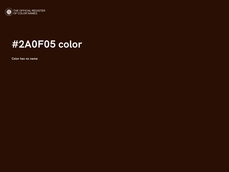 #2A0F05 color image