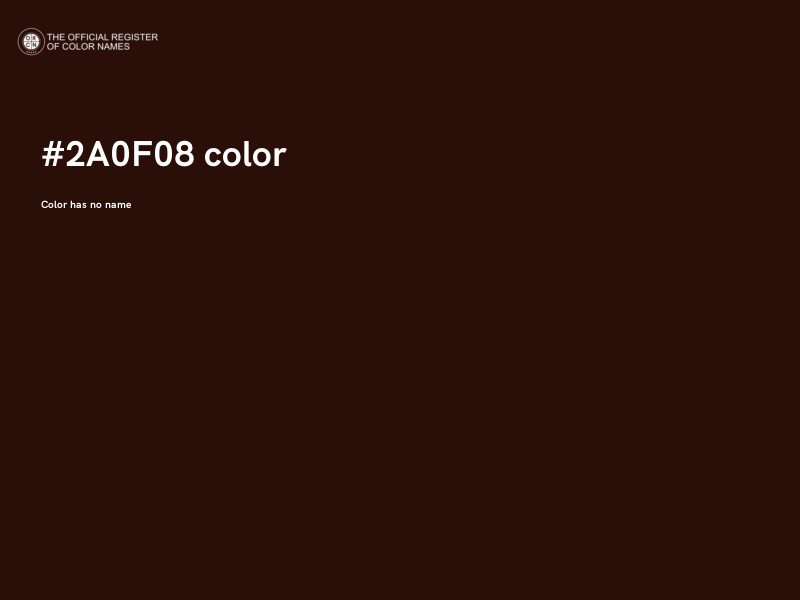 #2A0F08 color image