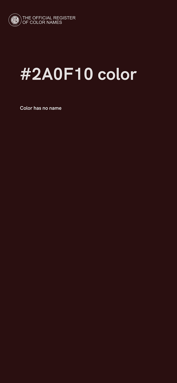 #2A0F10 color image