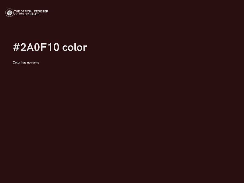 #2A0F10 color image