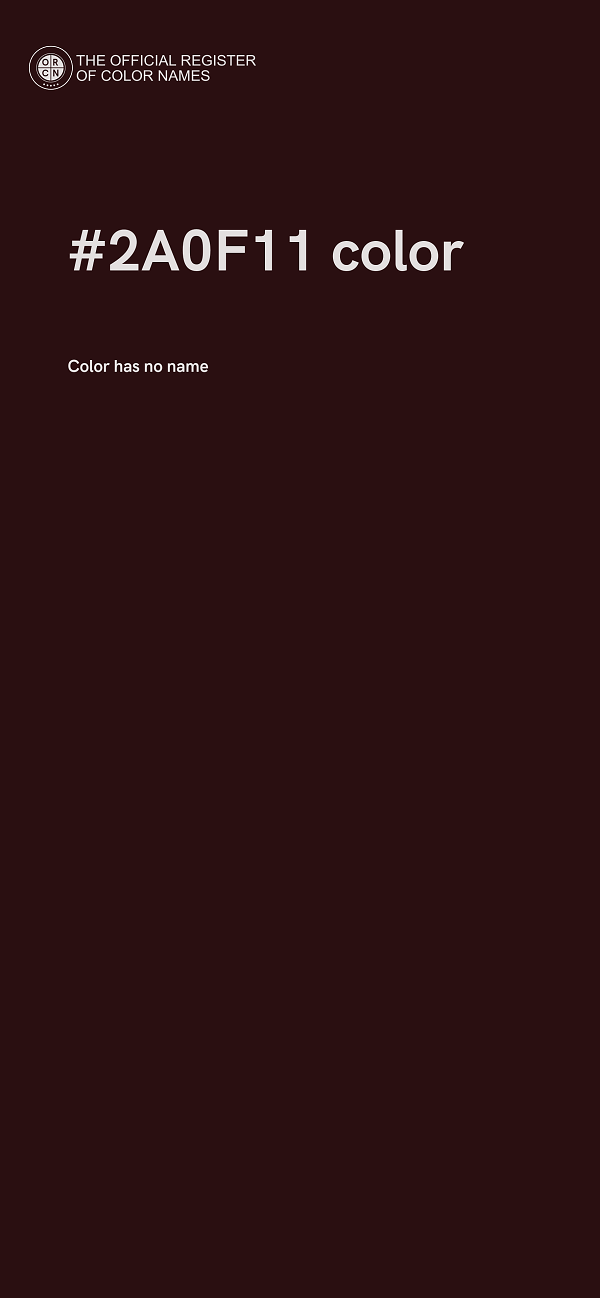 #2A0F11 color image