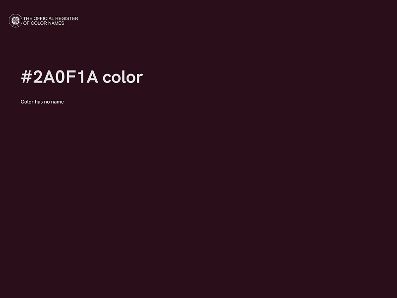 #2A0F1A color image