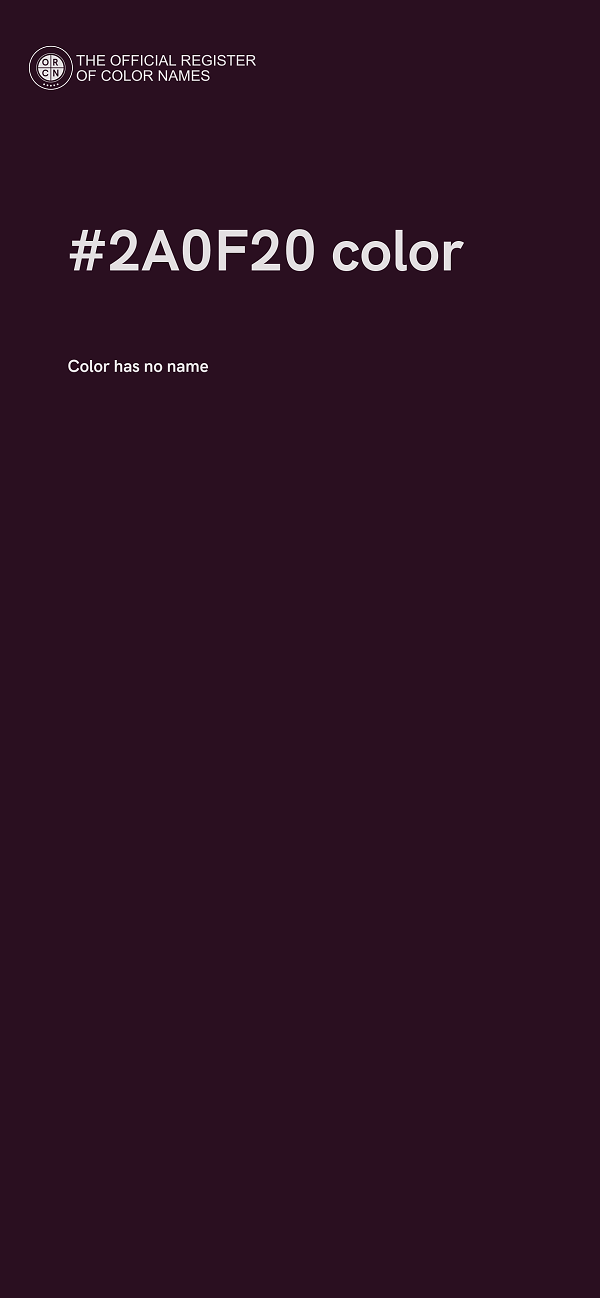 #2A0F20 color image