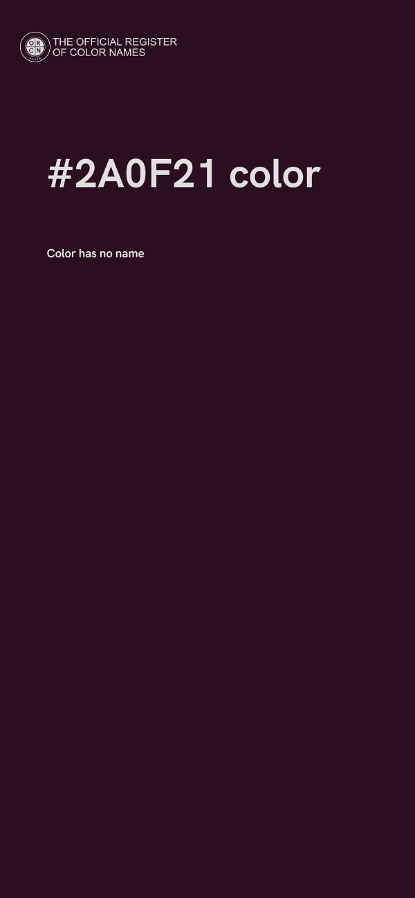#2A0F21 color image