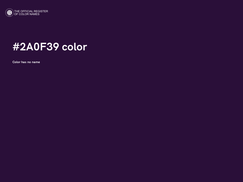 #2A0F39 color image