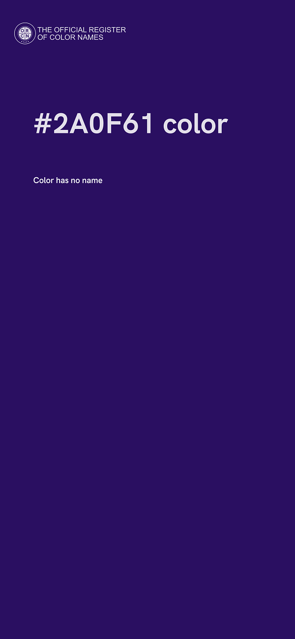 #2A0F61 color image