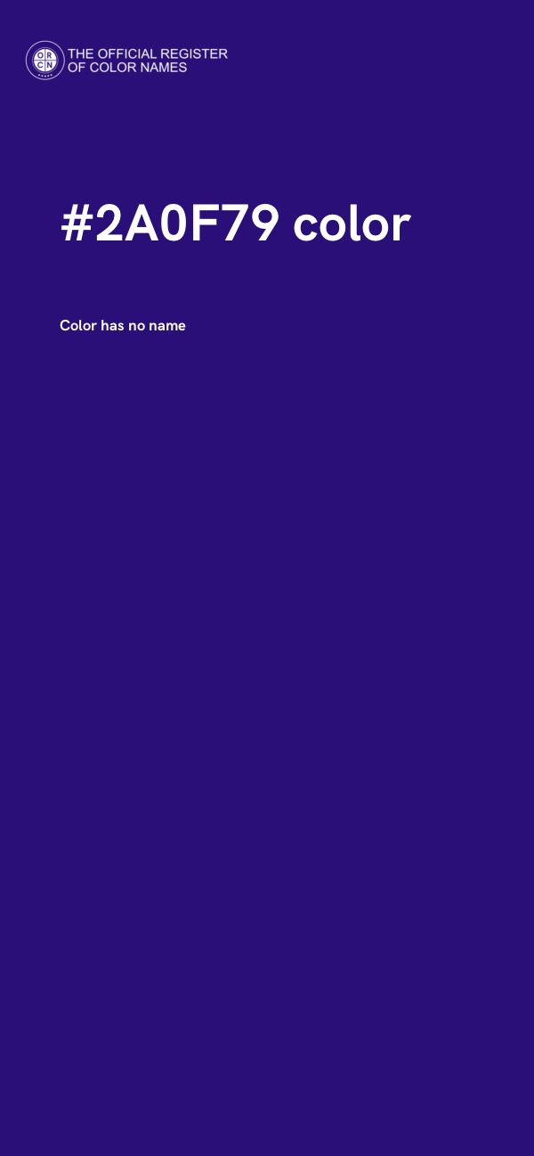#2A0F79 color image