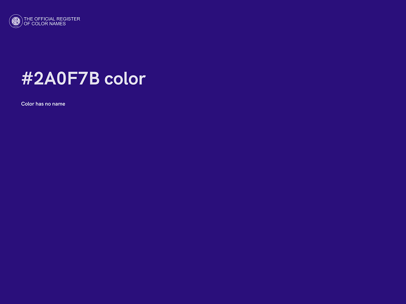 #2A0F7B color image