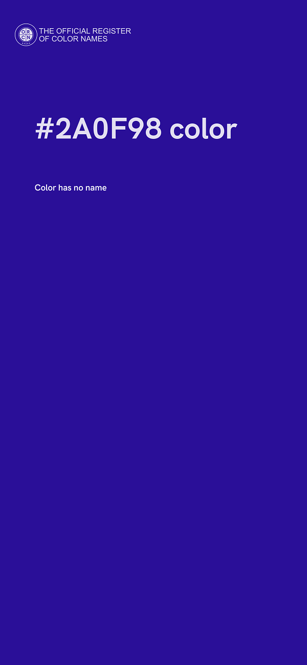#2A0F98 color image