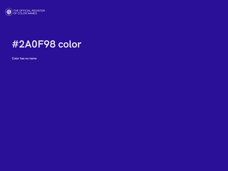 #2A0F98 color image