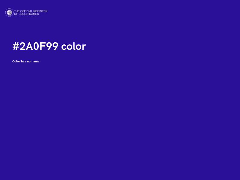 #2A0F99 color image