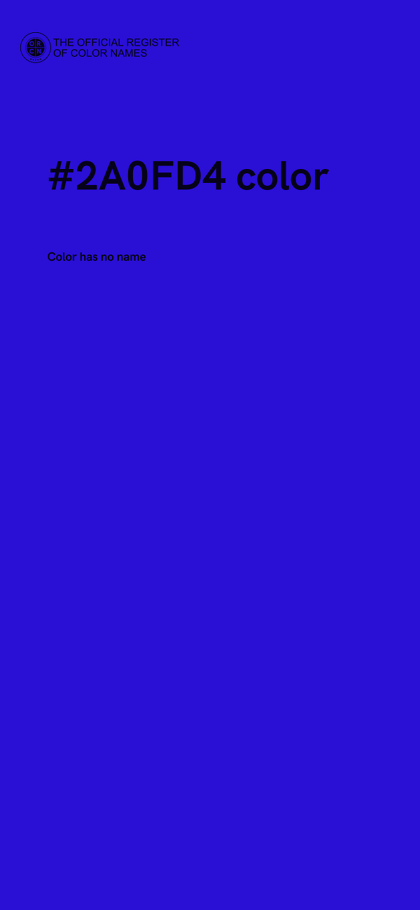 #2A0FD4 color image