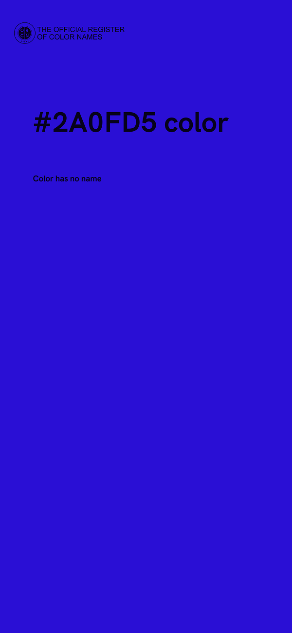 #2A0FD5 color image