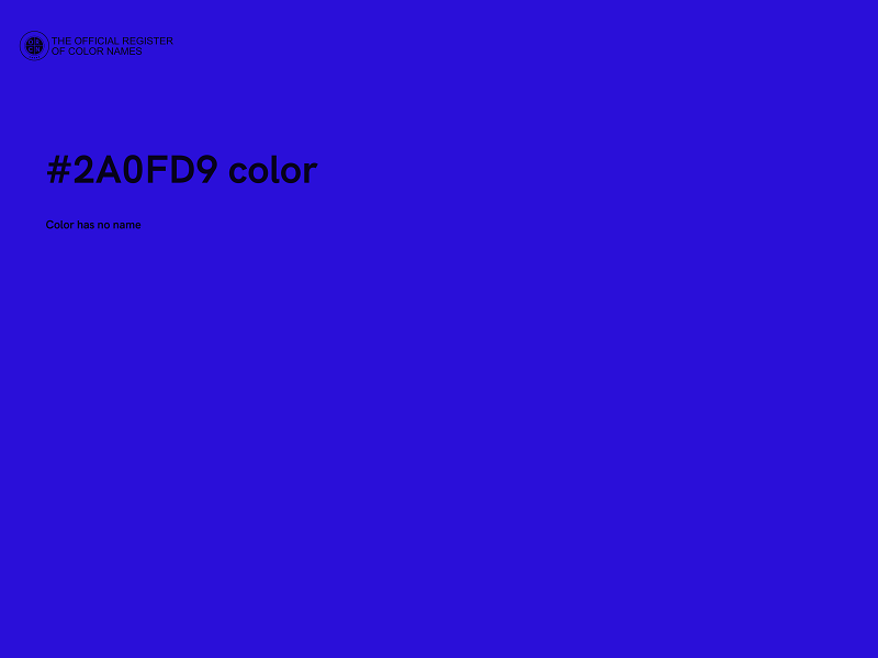 #2A0FD9 color image