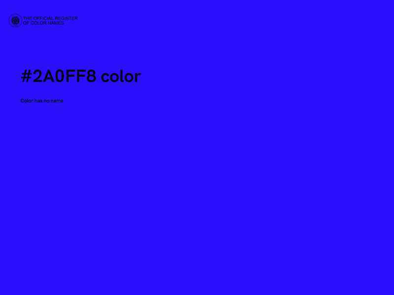 #2A0FF8 color image