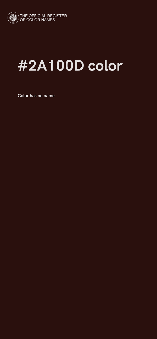 #2A100D color image