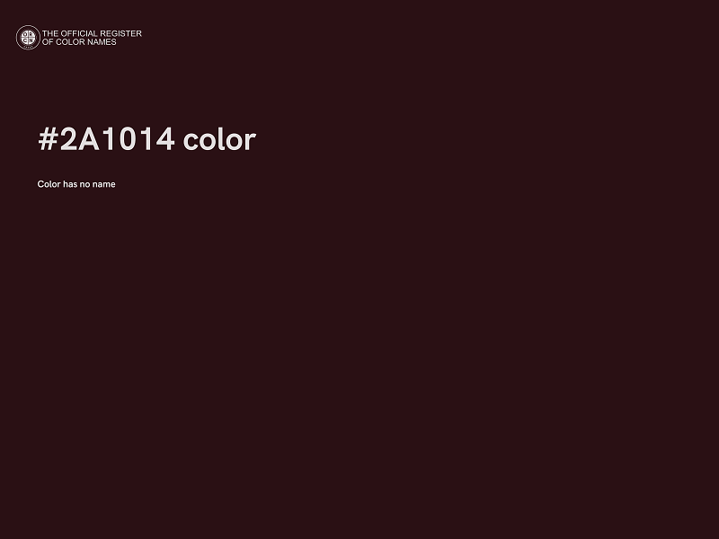 #2A1014 color image