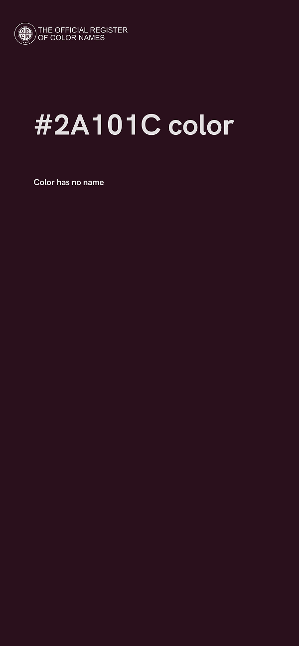 #2A101C color image