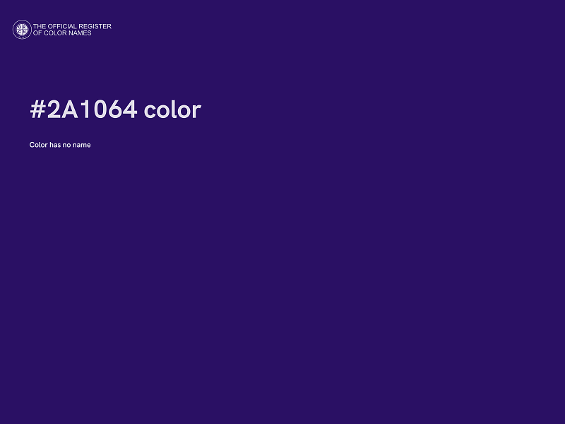 #2A1064 color image