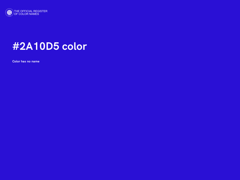 #2A10D5 color image