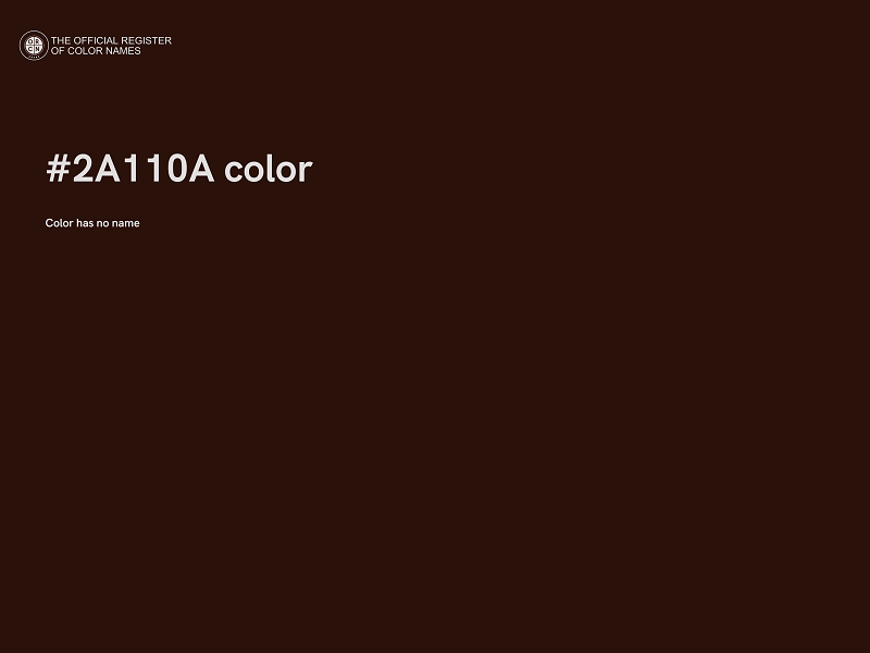 #2A110A color image