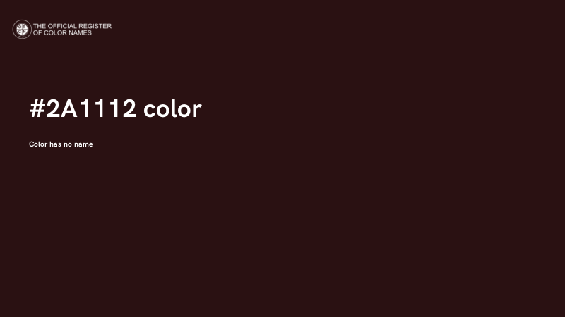 #2A1112 color image