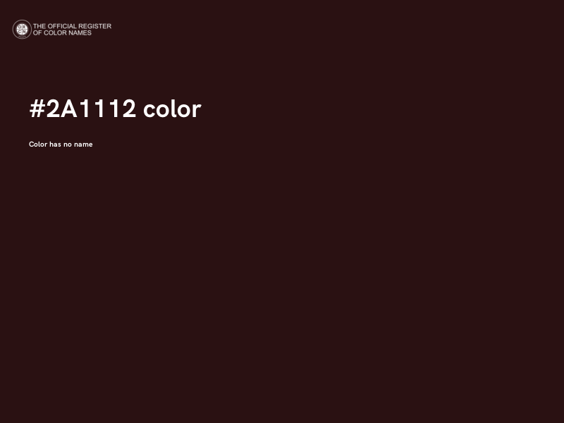 #2A1112 color image