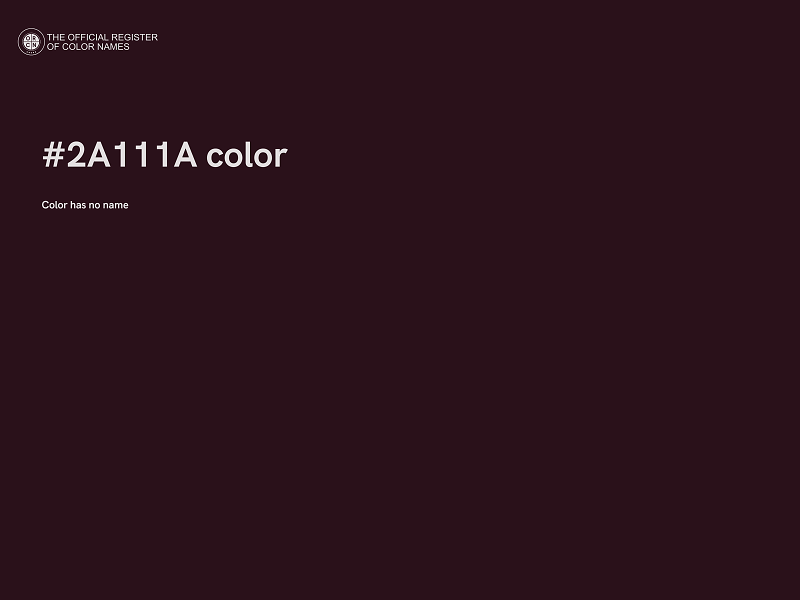 #2A111A color image