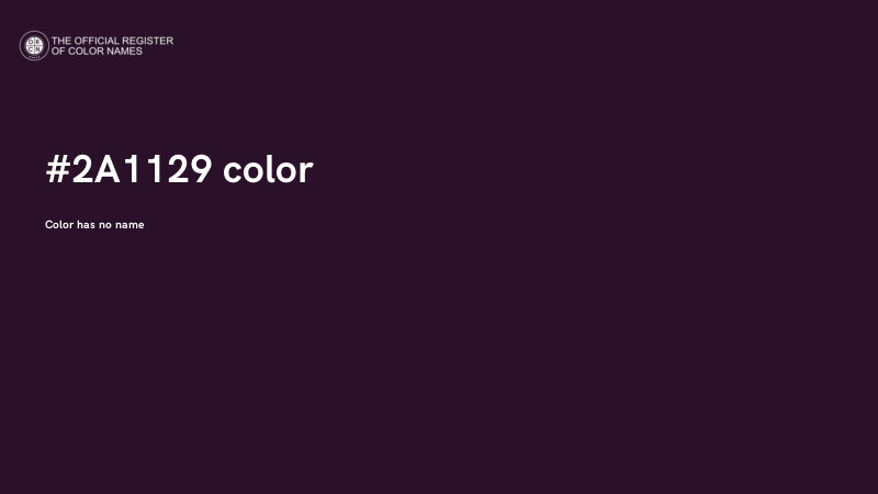 #2A1129 color image