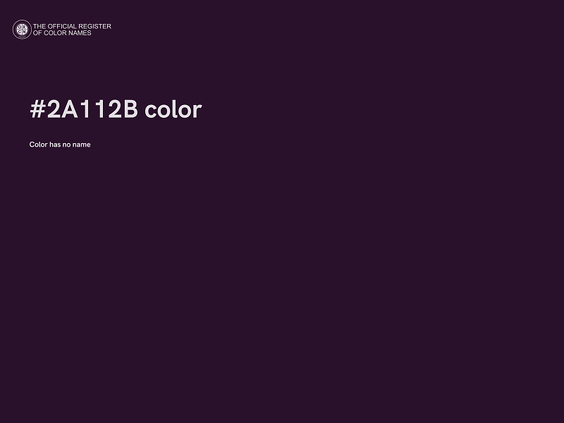 #2A112B color image