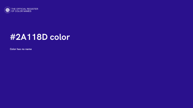#2A118D color image