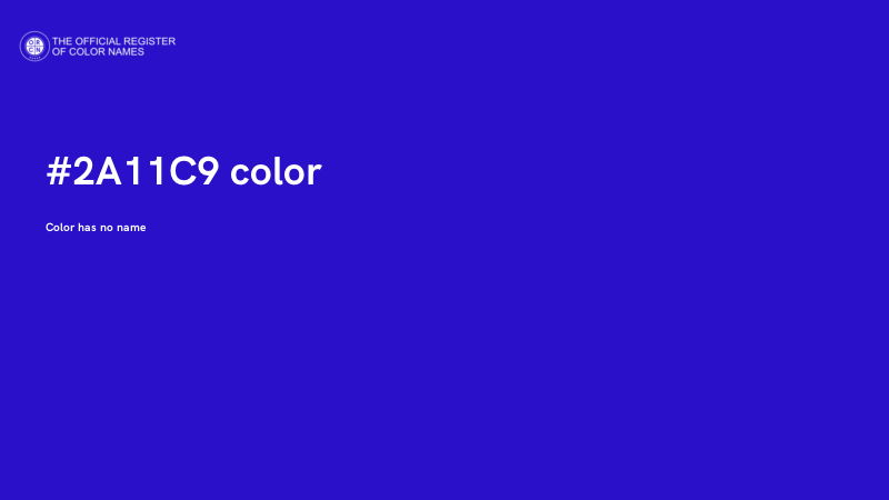 #2A11C9 color image