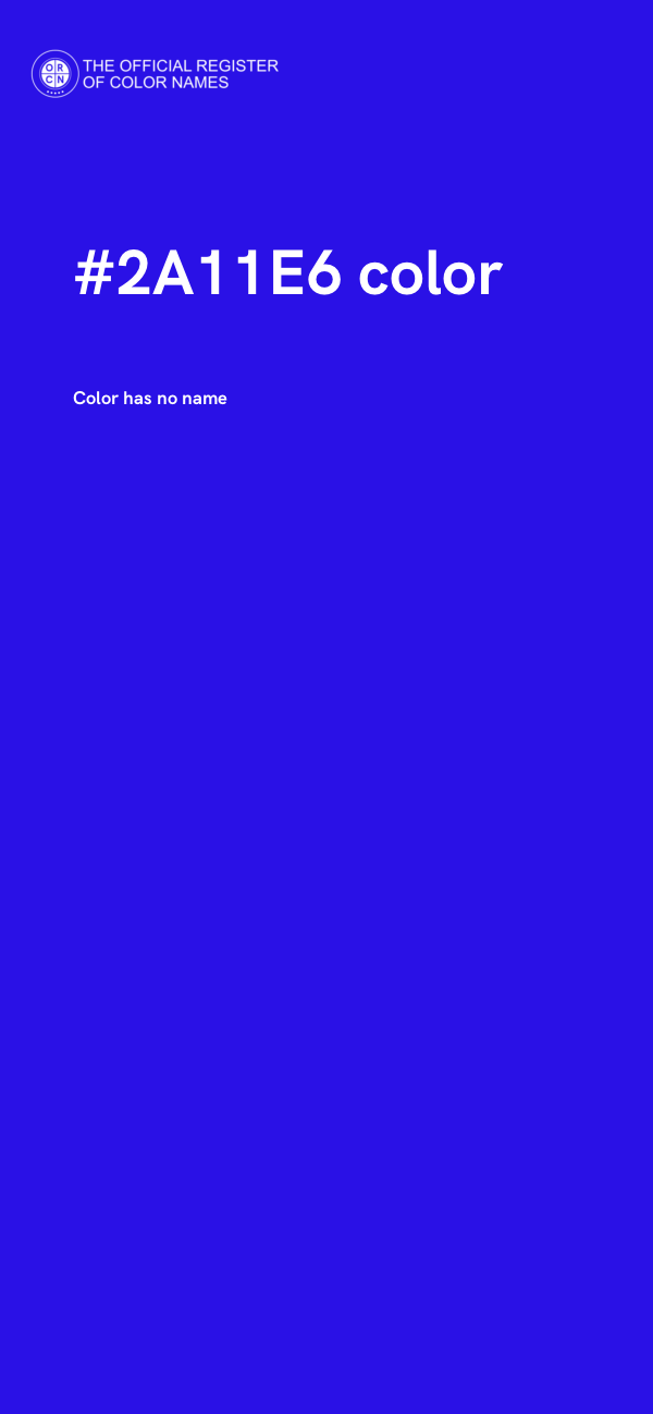 #2A11E6 color image