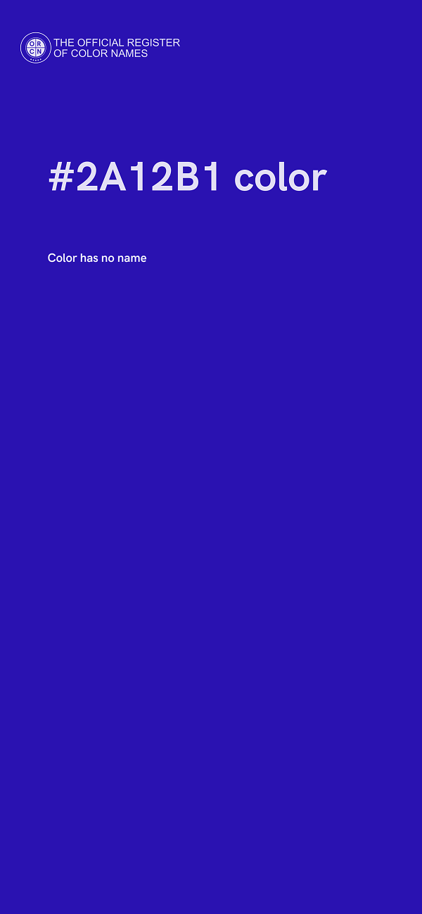 #2A12B1 color image