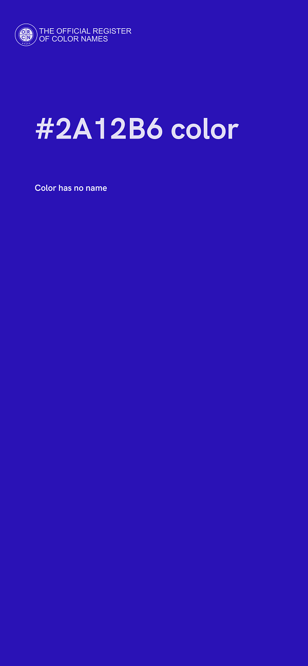 #2A12B6 color image